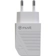 Carregador de Parede Muvit USB 18W + PD Tipo C 20W - Branco Discount