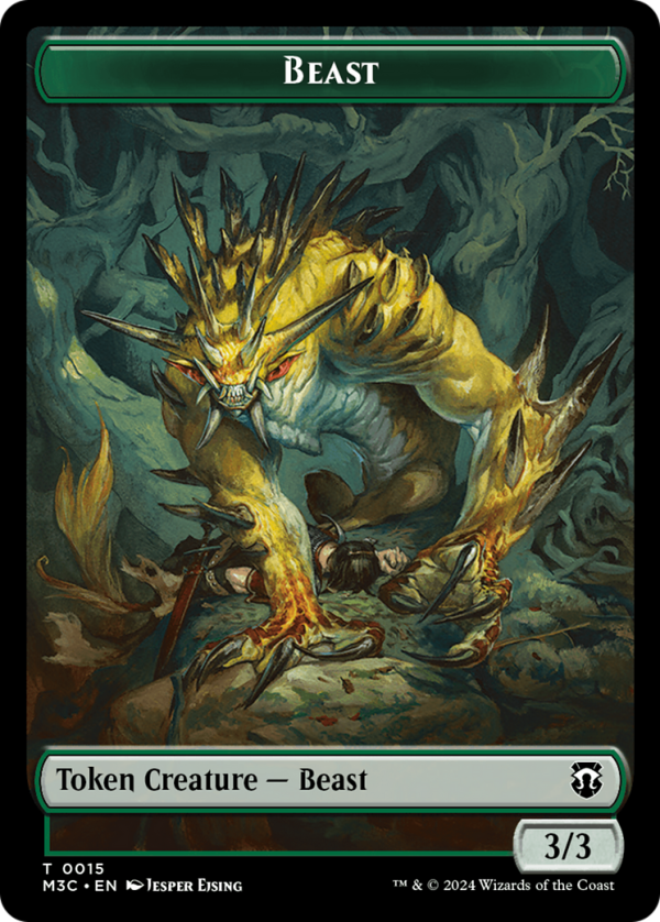 Beast (0015)    Insect (0025) Double-Sided Token [Modern Horizons 3 Commander Tokens] Supply