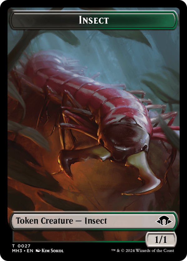 Zombie    Insect (0027) Double-Sided Token [Modern Horizons 3 Tokens] Cheap