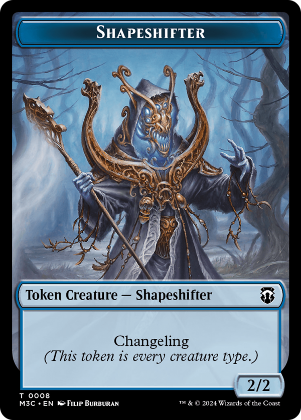 Beast (0010)    Shapeshifter (0008) Double-Sided Token [Modern Horizons 3 Commander Tokens] For Sale