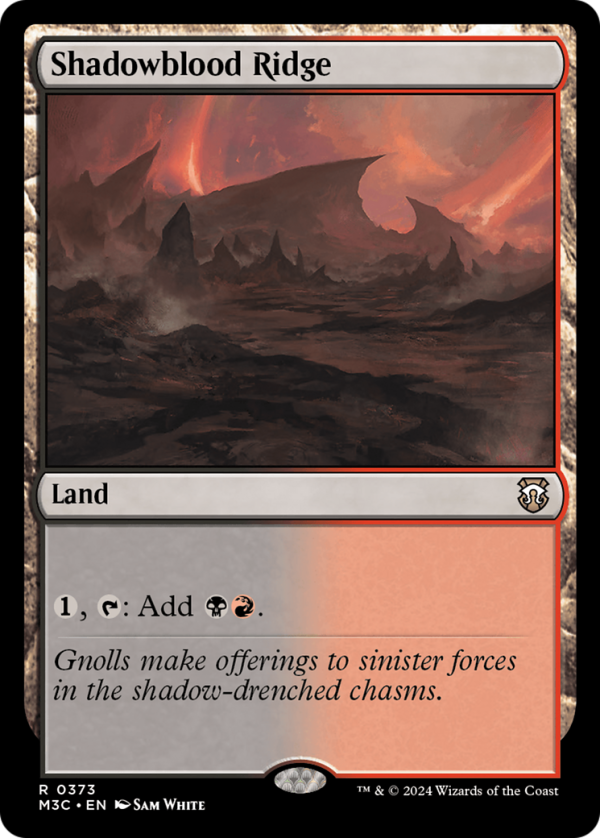 Shadowblood Ridge (Ripple Foil) [Modern Horizons 3 Commander] For Sale