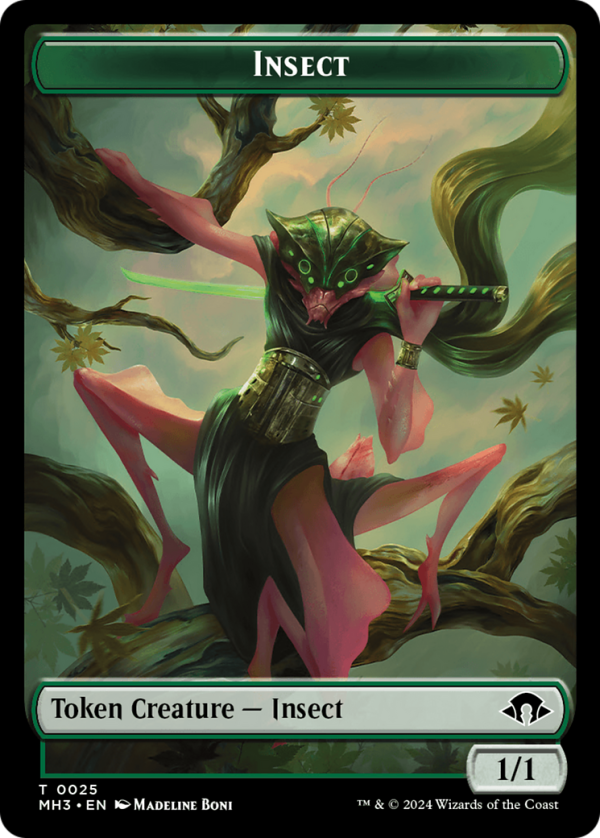 Beast (0015)    Insect (0025) Double-Sided Token [Modern Horizons 3 Commander Tokens] Supply