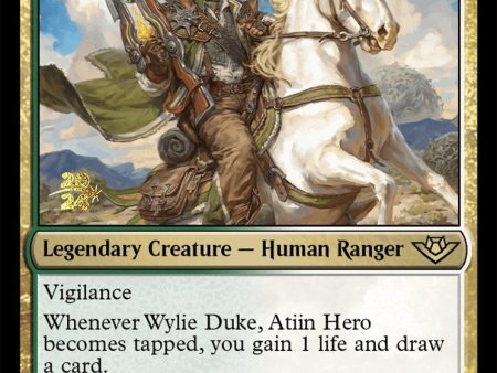 Wylie Duke, Atiin Hero [Outlaws of Thunder Junction Prerelease Promos] Online now