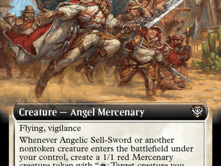 Angelic Sell-Sword (Extended Art) [Outlaws of Thunder Junction Commander] Online now